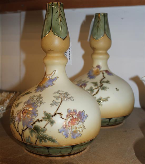 A pair of Ernst Wahliss bottle vases, early 20th century, 27.5cm